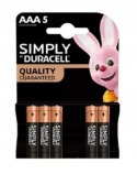 Bateria alkaliczna Duracell AAA (R3) 5 szt.