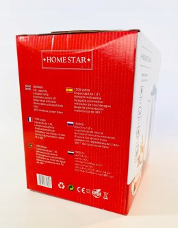 HOME STAR Czajnik elektryczny bezprzewodowy 1.8 L stal nierdzewna. 1500W