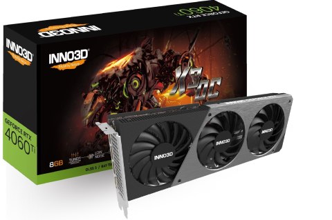 Karta graficzna INNO3D GeForce RTX 4060 Ti X3 OC 8GB GDDR6 DLSS 3 INNO3D