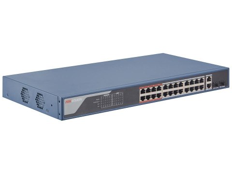 Switch niezarządzalny HIKVISION DS-3E1326P-EI 24x PoE + 2x Uplink, 370W Hikvision