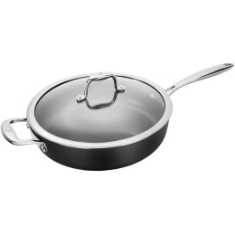 Tytanowa patelnia sauté z 2 uchwytami i pokrywką Zwilling Forte - 28 cm ZWILLING