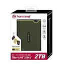 Transcend StoreJet 25M3G zewnętrzny dysk twarde 2 TB 2.5" Micro-USB B 3.2 Gen 1 (3.1 Gen 1) Zielony Transcend