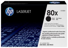 HP 80X svart LaserJet-tonerkassett med hög kapacitet, original kaseta z tonerem 1 szt. Oryginalny Czarny Hewlett-Packard