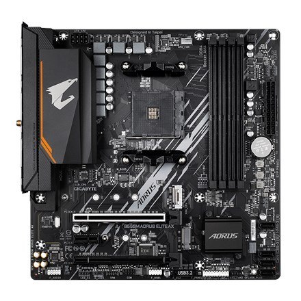 Gigabyte B550M AORUS ELITE AXG13 | Rodzina procesorów AMD | Gniazdo procesora AM4 | Pamięć DDR4 | Ilość złączy SATA: 4 Gigabyte