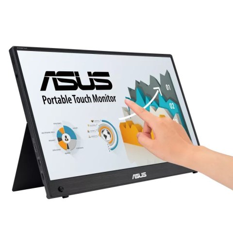 ASUS ZenScreen MB16AMTR monitor komputerowy 39,6 cm (15.6") 1920 x 1080 px Full HD LCD Ekran dotykowy Czarny ASUS