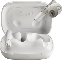 POLY Słuchawki douszne Voyager Free 60 UC M w kolorze białego piasku + adapter USB-A BT700 + podstawowe etui z ładowarką POLY