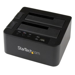 StarTech.com SDOCK2U33RE duplikator Duplikator HDD/SSD 1 kopii Czarny StarTech