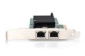 DIGITUS KARTA SIECIOWA PCIE PRZEWODOWA 2X RJ45 GIGABIT 10/100/1000MBPS LOW PROFILE DN-10132 DIGITUS