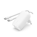 Ładowarka Belkin BoostCharge 3 Port USB-C PD 3.1 PPS Wall Charger 67W + USB-C to USB-C Cable 2m White Belkin