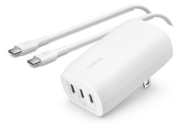 Ładowarka Belkin BoostCharge 3 Port USB-C PD 3.1 PPS Wall Charger 67W + USB-C to USB-C Cable 2m White Belkin