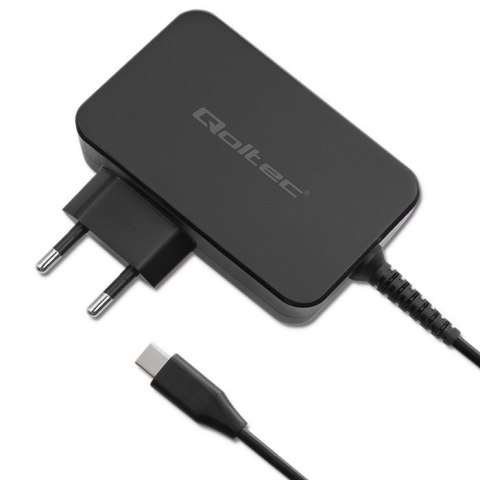 Ładowarka Qoltec 52387 GAN POWER PRO 1XUSB-C 90W 5-20V 3-4.5A CZARNA Qoltec