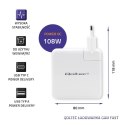 Qoltec Ładowarka GaN FAST 108W | 5-20V | 3-4.7A | USB C | Biała Qoltec