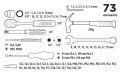 Zestaw narzędziowy Top Tools 1/4", 3/8", 73 sztuki TOP TOOLS