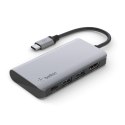 Hub Belkin Connect USB-C 4-in-1 Multiport Adapter 1x4k HDMI/2xUSB-A/1xUSB-C PD3.0 Grey Belkin