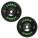 BTBR Set zestaw talerzy olimpijskich Bumper- 2x (10kg,15kg,20kg,25kg) HMS BTBR SET HMS