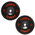 BTBR Set zestaw talerzy olimpijskich Bumper- 2x (10kg,15kg,20kg,25kg) HMS BTBR SET HMS