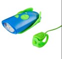 Lampka rowerowa z klaksonem HORNIT Mini GREEN - BLUE 5353GRBU HORNIT