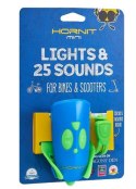 Lampka rowerowa z klaksonem HORNIT Mini GREEN - BLUE 5353GRBU HORNIT