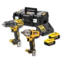 Zestaw combo DeWalt DCK2077P2T-QW Aku18V Wiertarko-wkrętarka DCD791 + Klucz udarowy DCF894 + 2 walizki systemowe TSTAK + 2 akumu DeWalt