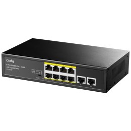 Switch CUDY FS1010P 8-Port 10/100M PoE+ 120W 2xUplink CUDY