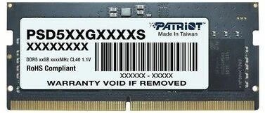 PATRIOT DDR5 32GB 5600MHz SODIMM Signature Patriot Memory