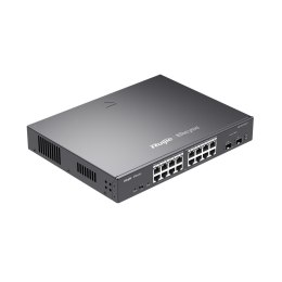 REYEE SWITCH ZARZĄDZALNY 16 PORTÓW 1GBIT + 2 PORTY UPLINK SFP 1GBIT | 16 PORTÓW POE+ (240W MAX) | L2 | RACK Ruijie