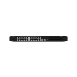 REYEE SWITCH ZARZĄDZALNY 24 PORTY 1GBIT + 2 PORTY UPLINK SFP 1GBIT | 24 PORTY POE/POE+ (370W MAX) | L2 | RACK Ruijie