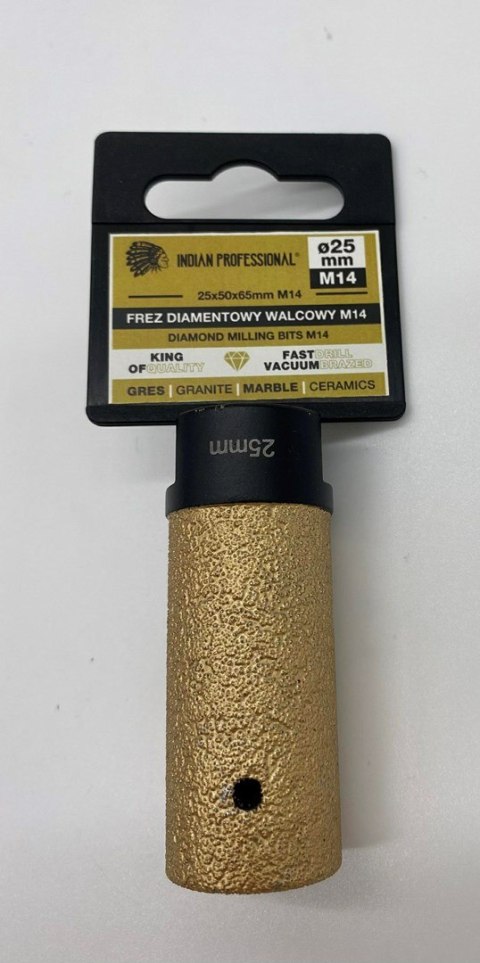 FREZ DIAMENTOWY WALCOWY M14 25mm /INDIAN PROFESSIONAL No name