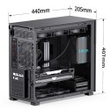 Jonsbo D41 MESH Screen ATX Tempered Glass - black Jonsbo