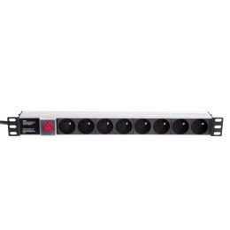 Listwa zasilająca PDU Netrack 19'' 1U, 230V/16A, 8xE, ALU Netrack