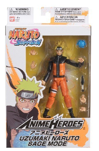 ANIME HEROES NARUTO - UZUMAKI NARUTO SAGE MODE BANDAI