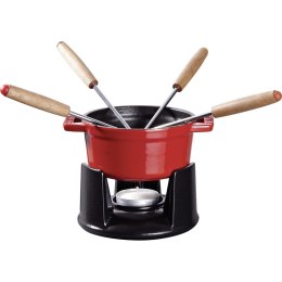 Mini zestaw do fondue Staub - 10 cm, Czerwony STAUB