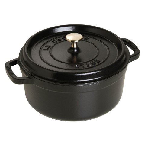 Garnek żeliwny okrągły Staub - 3.8 ltr, Czarny STAUB