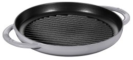 Okrągła patelnia żeliwna grillowa STAUB z dwoma uchwytami 40509-522-0 - grafitowa 26 cm ZWILLING