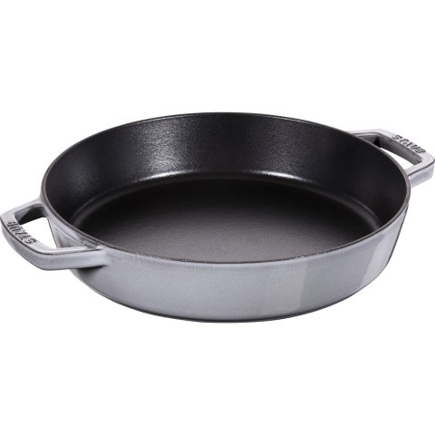 STAUB Patelnia żeliwna z dwoma uchwytami 26 cm, grafitowy STAUB