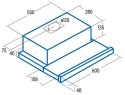 CATA Hood TF 5260 X Telescopic, Energy efficiency class D, Width 60 cm, 325 m3/h, Slider control, LED, Inox Cata