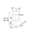 CATA Okap OMEGA Komin 600 WH/M, Klasa efektywności energetycznej C, Szerokość 60 cm, 645 m3/h, Sterowanie mechaniczne, LED CATA Cata