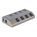 StarTech.com 5G4AIBS-USB-HUB-EU huby i koncentratory USB 3.2 Gen 1 (3.1 Gen 1) Type-B 5000 Mbit/s Szary 4World