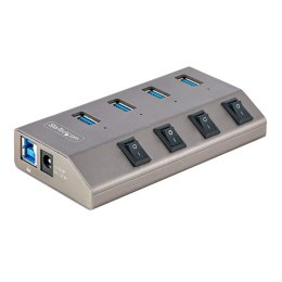 StarTech.com 5G4AIBS-USB-HUB-EU huby i koncentratory USB 3.2 Gen 1 (3.1 Gen 1) Type-B 5000 Mbit/s Szary 4World