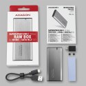 AXAGON EEM2-SG2 RAW BOX Etui zewnętrzne na dyski SSD M.2 USB-C 3.2 Gen 2 - srebrny AXAGON