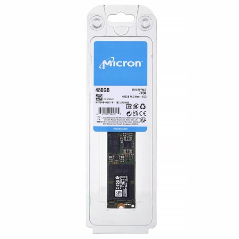 Dysk SSD Micron 7450 PRO 480GB M.2 (22x80) NVMe Gen4 MTFDKBA480TFR-1BC1ZABYYR (DWPD 1) Micron