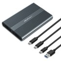 Qoltec Obudowa | kieszeń na dysk M.2 SSD | SATA | NVMe | USB-C | DUAL 2 x 2TB Qoltec