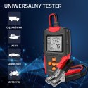 QOLTEC TESTER AKUMULATORA Z WYŚWIETLACZEM LCD |12V | 24V | 3AH-200AH Qoltec