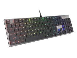 GENESIS Thor 420 RGB klawiatura Gaming USB AZERTY US English Srebrny GENESIS