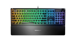 SteelSeries Apex 3 Gaming Keyboard, US Layout, Wired, Black SteelSeries Apex 3 Gaming keyboard IP32 water resistant for protecti SteelSeries