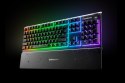 SteelSeries Apex 3 Gaming Keyboard, US Layout, Wired, Black SteelSeries Apex 3 Gaming keyboard IP32 water resistant for protecti SteelSeries