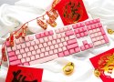 Ducky One 3 Gossamer Pink klawiatura Gaming USB US English Różowy, Biały Ducky