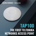 Teltonika · Accesspoint· TAP100· 2x1· Wi-Fi 4· 300Mbit· 1x 10/100· 15W PoE - Access Point - 0,1 Gbps 300 Mbit/s Biały Obsługa Po Teltonika