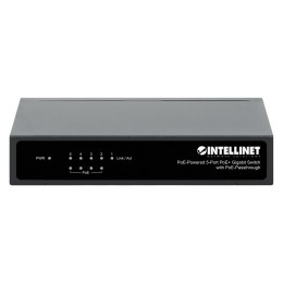 INTELLINET SWITCH GIGABIT 5XPOE PASSTHROUGH ZASILANY POE LUB AC, 68W 561082 Intellinet