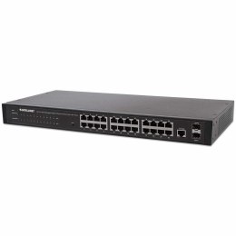 Intellinet 560917 łącza sieciowe Zarządzany Gigabit Ethernet (10/100/1000) 1U Czarny Intellinet